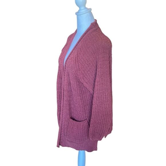 POL Knit Cardigan Open Front Sweater With Pockets Womens Size Small Blush Pink - Picture 5 of 12